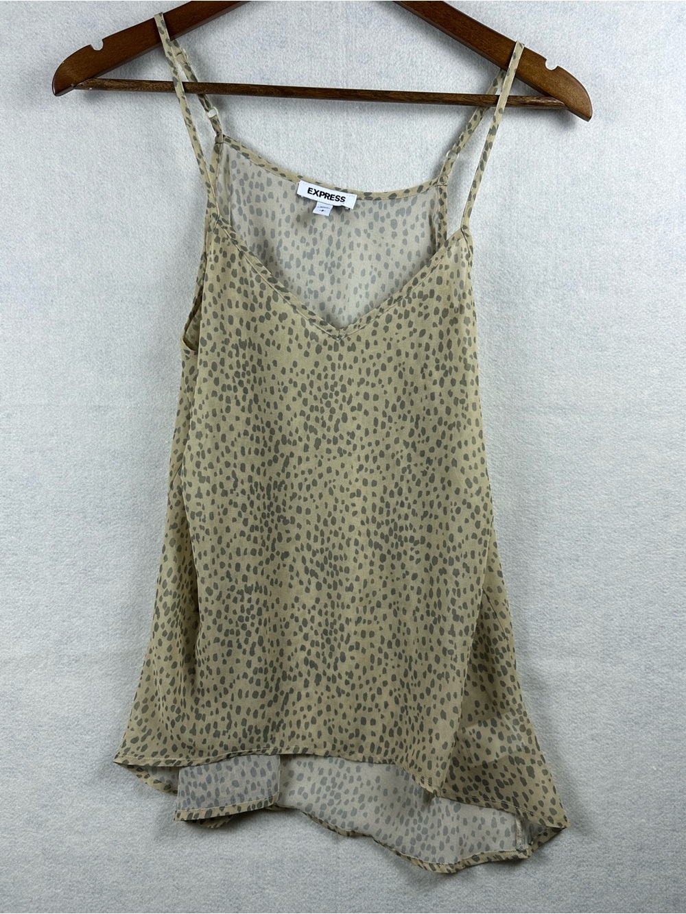 Express Leopard Print Cami Small Flowy Layered Tank Top
